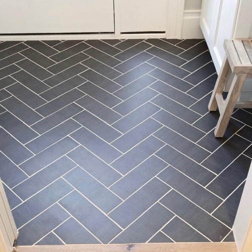 Herringbone tile flooring in Fountain, CO from Carpet Planet