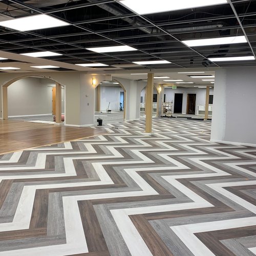 Multi-color flooring installation in Black Forest, CO from Carpet Planet